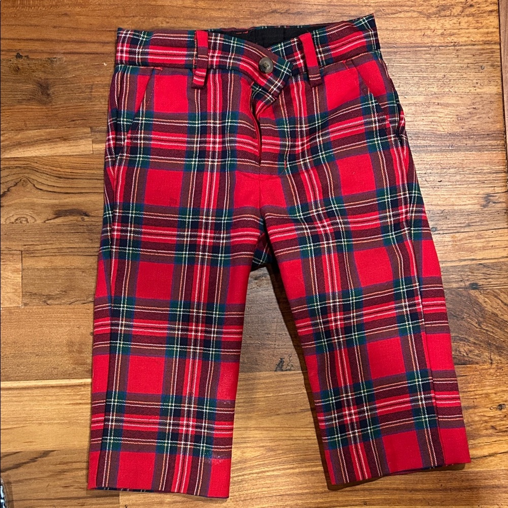 Janie and Jack Tartan Holiday Pants 12-18 Months
